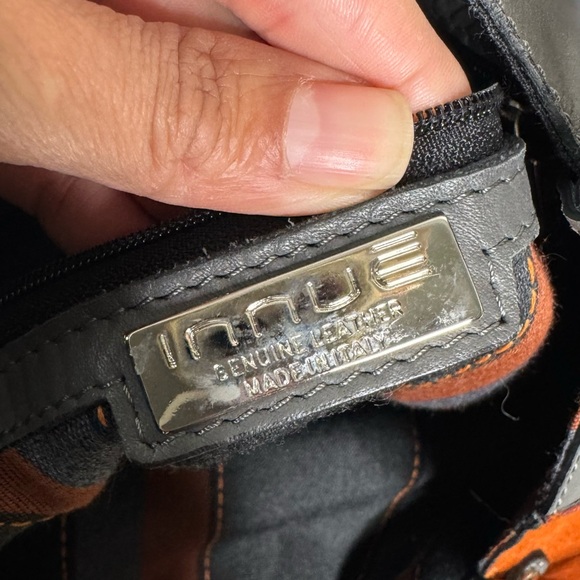 Innue Patchwork Italian Leather Hobo Tote Suede & Leather Shoulder Bag - Picture 9 of 9